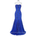 Grace Karin Strapless Sweetheart Royal Blue Tulle Netting Prom Mermaid Dress GK001031-1